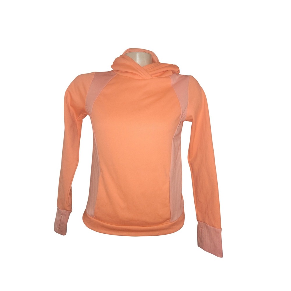 Champion C9 Girls Neon‎ Orange Performance Hoodie Thumbhole Pullover L 10-12